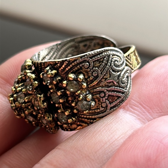 🖤Vtg 1960s cluster adjustable ring
